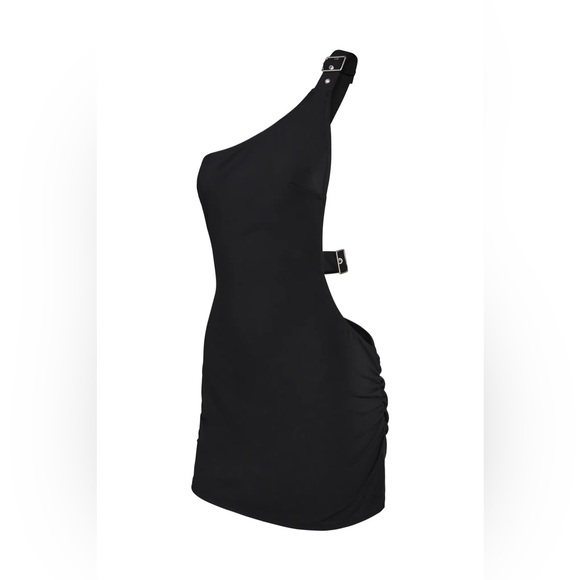 I.AM.GIA. Tiffanie One Shoulder Mini Dress - Black - Picture 2 of 6